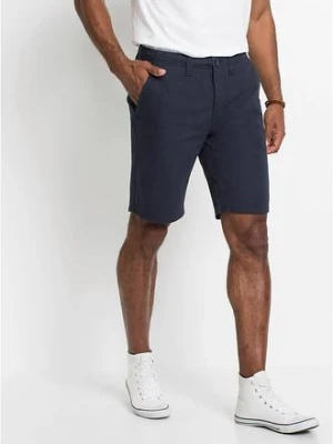 Bermudy chinosy, z czystej bawełny, regular fit BonPrix niebieski