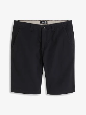 Bermudy chinosy, z czystej bawełny, regular fit BonPrix czarny