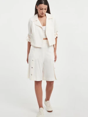 Bermudy damskie lniane Acaici MARELLA MONOCHROME