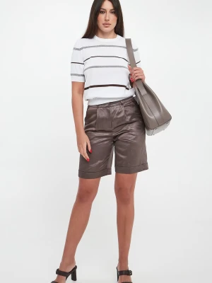 Bermudy damskie lniane PESERICO