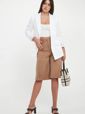 Bermudy damskie z zamszowej skóry MLLSCOGLIO MARELLA