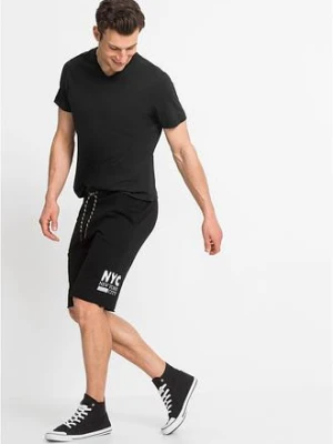 Bermudy dresowe z dołem nogawek bez obszycia bonprix