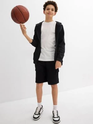 Bermudy dresowe z kieszeniami bojówkami, z czystej bawełny organicznej bonprix