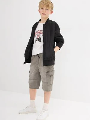 Bermudy dżinsowe dresowe, Regular Fit bonprix