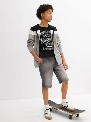 Bermudy dżinsowe na gumce o kroju regular fit bonprix