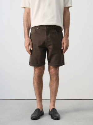 Bermudy dżinsowe slim fit czekoladowy - Mężczyzna - - MANGO MAN