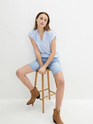 Bermudy dżinsowe Slim Fit mid waist bonprix