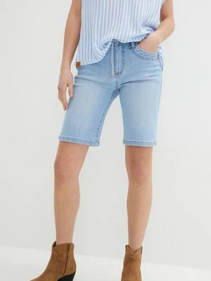 Bermudy dżinsowe Slim Fit mid waist bonprix