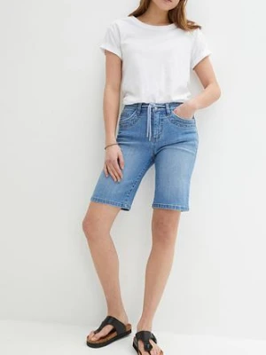 Bermudy dżinsowe Slim Fit mid waist bonprix