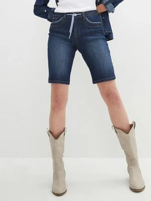 Bermudy dżinsowe Slim Fit mid waist bonprix