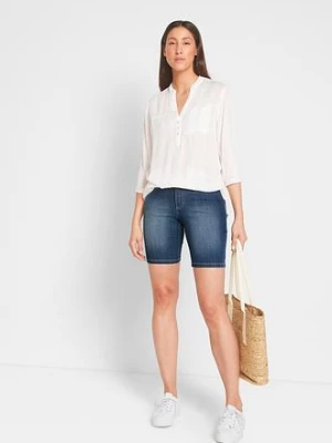 Bermudy dżinsowe Straight, mid waist bonprix
