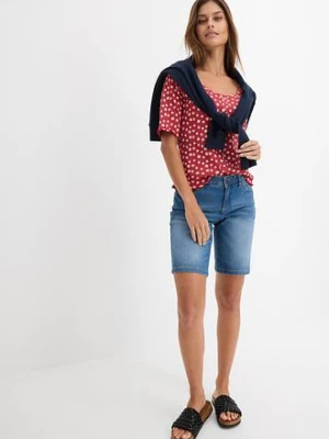 Bermudy dżinsowe Straight, mid waist bonprix