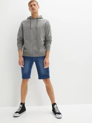 Bermudy dżinsowe typu cargo ze stretchem, regular fit bonprix