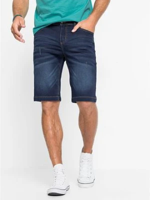 Bermudy dżinsowe w wygodnym fasonie, regular fit BonPrix niebieski