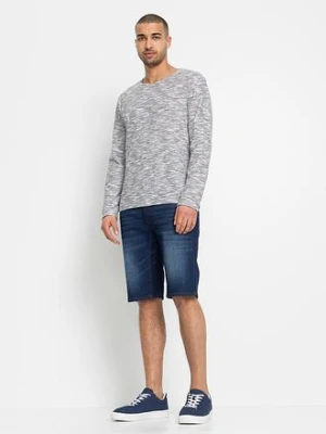 Bermudy jeansowe ze stretchem i wzmocnionym krokiem, regular fit bonprix