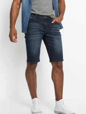 Bermudy dżinsowe ze stretchem o kroju slim fit bonprix