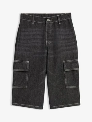 Bermudy jeansowe, loose fit, z czystej bawełny bonprix