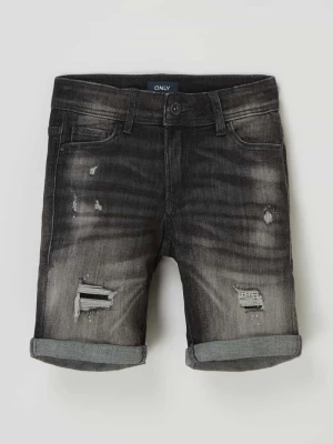 Bermudy jeansowe z dodatkiem streczu model ‘Neal’ Only
