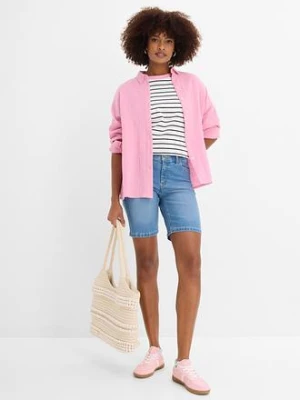 Bermudy jeansowe ze średnim stanem bonprix