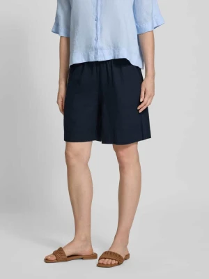 Bermudy lniane o kroju relaxed fit z tunelem model ‘Lava’ FREE/QUENT