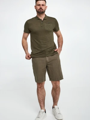 Bermudy męskie lniane AERONAUTICA MILITARE