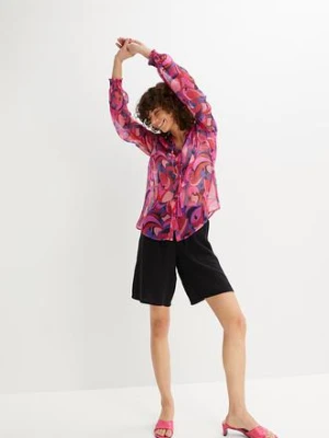 Bermudy muślinowe z wygodnym paskiem bonprix