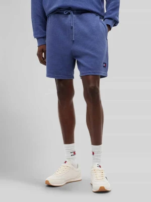 Bermudy o kroju regular fit z czystej bawełny z delikatną fakturą Tommy Jeans Niebieski