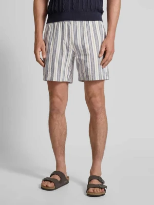 Bermudy o kroju regular fit z dodatkiem lnu model ‘Serene’ Forét