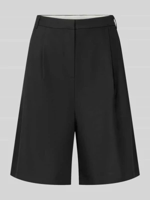bermudy o kroju regular fit z elastycznej mieszanki materiałów model 'Nika' NEO NOIR Czarny