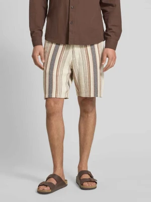 Bermudy o kroju regular fit z fakturowanym wzorem model ‘BRODY’ Selected Homme