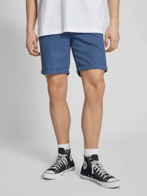 Bermudy o kroju regular fit z fakturowanym wzorem model ‘FURY’ Jack&Jones Niebieski
