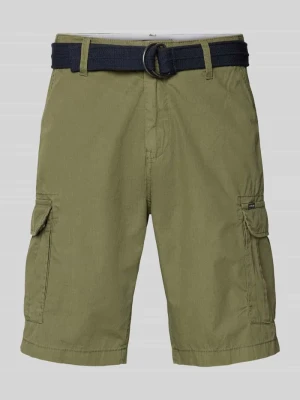 Bermudy o kroju regular fit z kieszeniami cargo Petrol