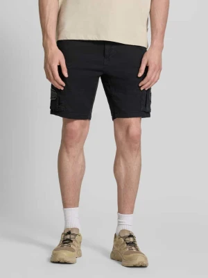 Bermudy o kroju regular fit z kieszeniami cargo Petrol
