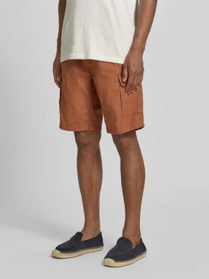 Bermudy o kroju regular fit z kieszeniami cargo Petrol