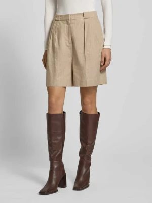 Bermudy o kroju regular fit z Mieszanka bawełny i lnu Model 'HAMONU' HUGO