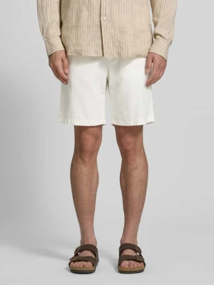 bermudy o kroju regular fit z mieszanki bawełny i lnu model 'BRODY' Selected Homme