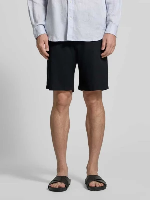 bermudy o kroju regular fit z mieszanki bawełny i lnu model 'BRODY' Selected Homme