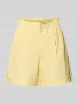 Bermudy o kroju regular fit z mieszanki bawełny i lnu model 'SELMA' Vero Moda