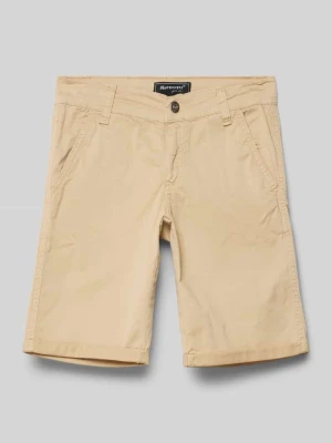 Bermudy o kroju regular fit z wpuszczanymi kieszeniami Blue Effect Piaskowy