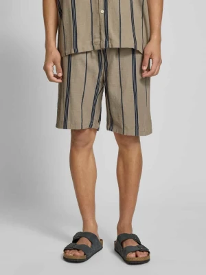 Bermudy o kroju relaxed fit z mieszanki wiskozy i bawełny model ‘TINUS’ Only & Sons Beżowy