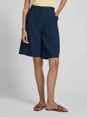 Bermudy o kroju relaxed fit z zakładkami w pasie Christian Berg Woman