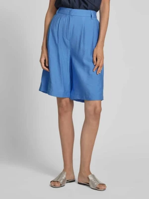 Bermudy o kroju relaxed fit z zakładkami w pasie Christian Berg Woman