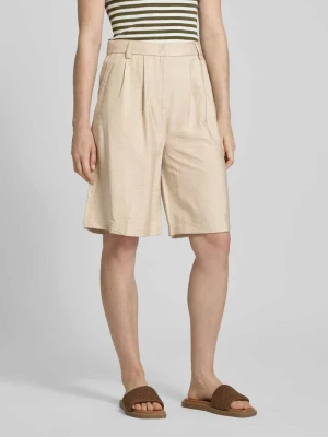 Bermudy o kroju relaxed fit z zakładkami w pasie Christian Berg Woman