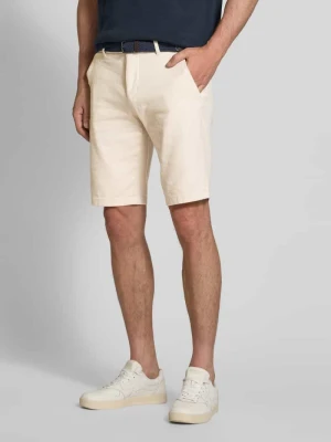Bermudy o kroju slim fit z mieszanki bawełny i elastanu Tom Tailor