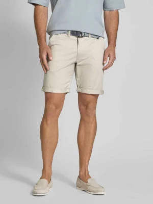 Bermudy o kroju slim fit z paskiem MCNEAL