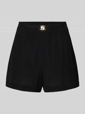 Bermudy o kroju wide fit z aplikacją z logo Boss