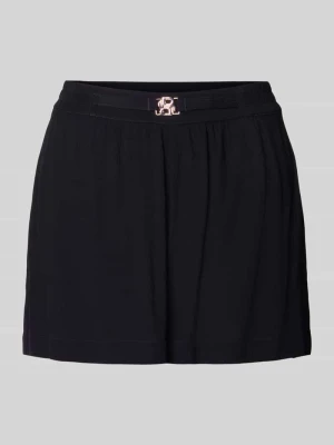 Bermudy o kroju wide fit z aplikacją z logo Boss