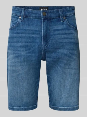Bermudy w kroju regular fit z mieszanki bawełny model 'P-Re.Maine' Boss Jeansowy niebieski