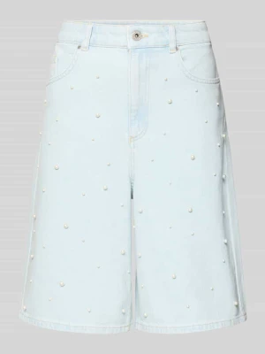 bermudy w tkaninie stylizowanej na denim z perłami Jake*s Casual