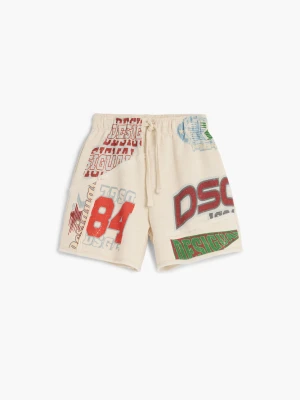Bermudy we wzory Desigual biały